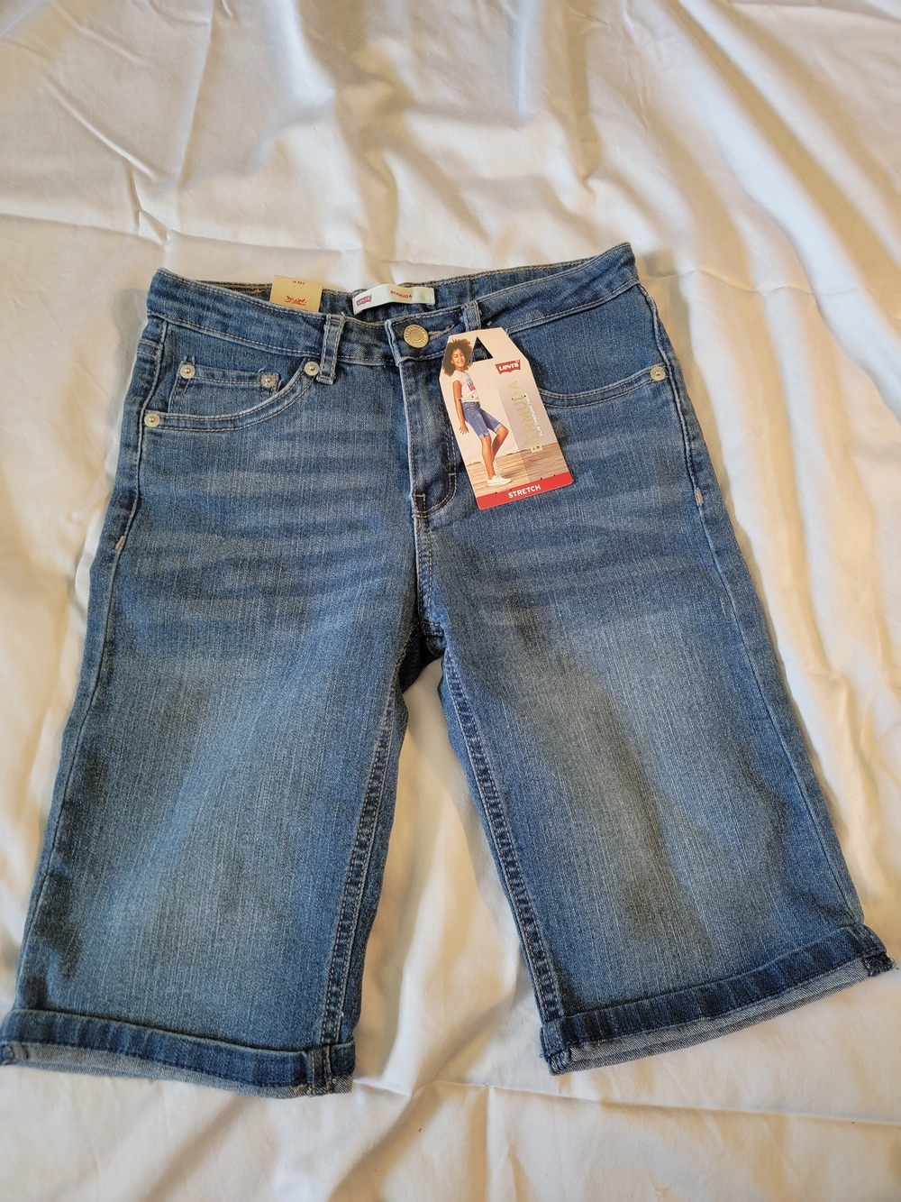 Levi's Denim Bermuda Shorts - Blue Childrens